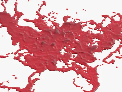 Swirly Blood Splatter Vol2 6 3D model