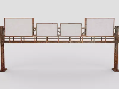 Highway Sign 02 3D model