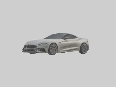 Highperformance Luxury Coupe model Low-poly 3D model
