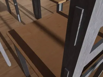 A chair for Counter Height Dining Table Low polly Low-poly 3D model