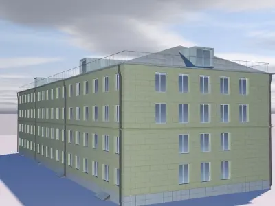 Flat apartment Low-poly 3D model