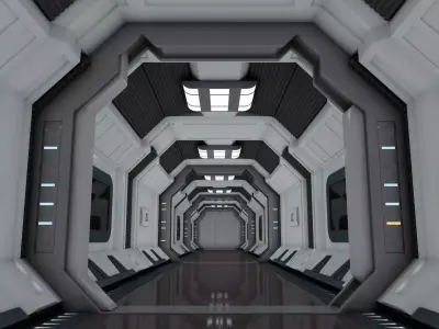 SciFi Spaceship Corridor 7 MAX 3D model
