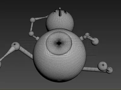 Confused Funny Robo 3D Model Low-poly 3D model