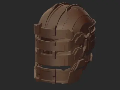 DEAD SPACE HELMET PRINTABLE VERSION STL 3D print model