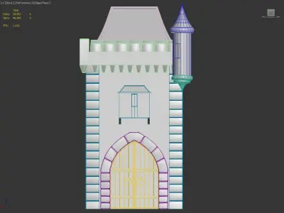 City Gate Monchengladbach Low-poly 3D model