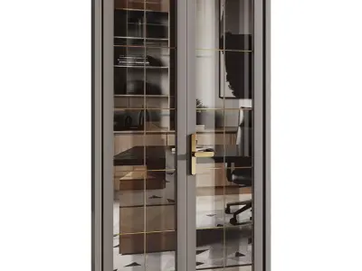 Interior door 25 Low-poly 3D model
