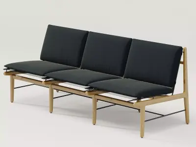 DWR Finn Three-Seater Sofa 3D model