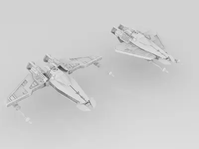 Liberator Class Starfighter 1-270 scale 3D print model