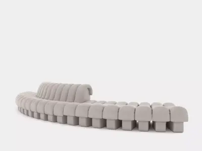 Modular sofa landscape outdoor  indoor 3D model