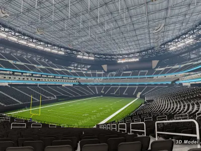 Allegiant Stadium  Las Vegas-Nevada USA Low-poly 3D model