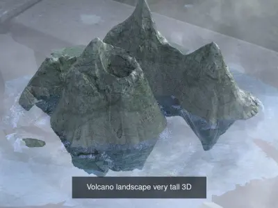 Magma Volcano Towers collections 3D Model Pack