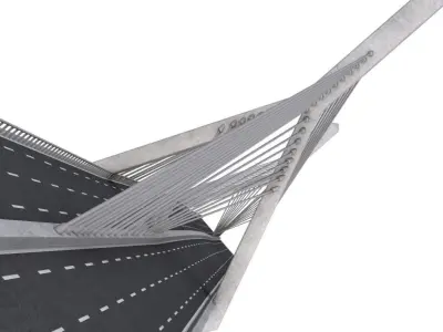Boston Zakim Bridge 3D model