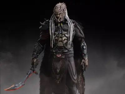 Njohrr from Predator Badlands Low-poly 3D model