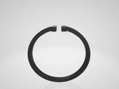  Tiffany  Co T Square Bracelet Low-poly 3D model