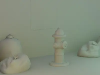 Dirty Rusty Fire Hydrant Low-poly 3D model