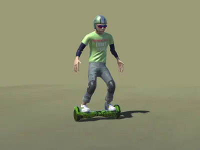 Hoverboard Actions 3D model