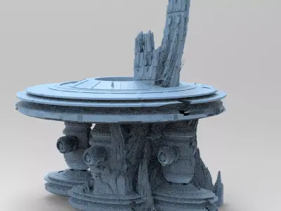 Mars Base Droid Relay Dome Rocks  3D model