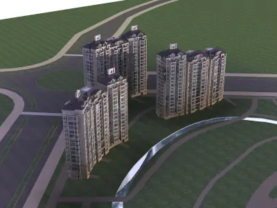 High-Rise Residential Building Collection 50 items Vol1  3D model