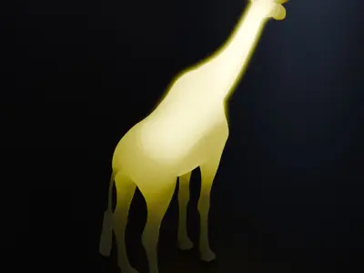 Indirect lighting for giraffe 3D model