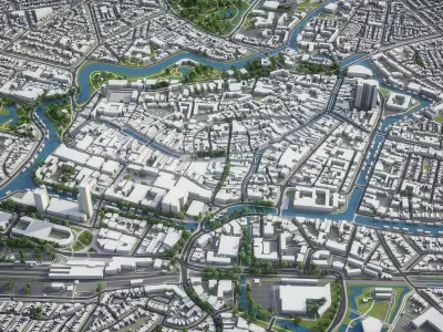 Leeuwarden  Low-poly 3D model