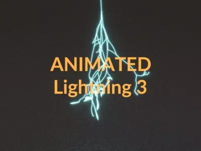 Animated Lightning v3 Low-poly 3D model
