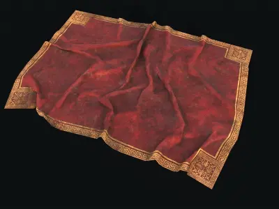 Old Carpet 5 Low-poly 3D model