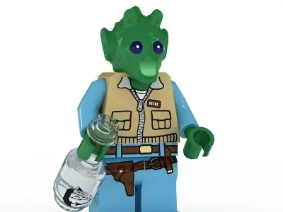 LEGO Minfigure Greedo 3D model