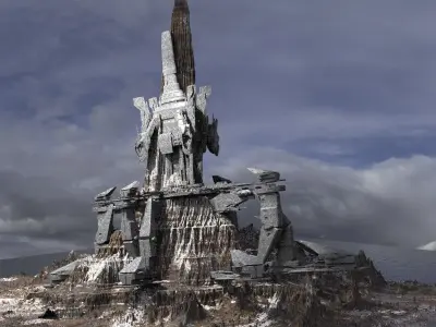 Giant Robot Ruins 3D model