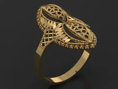 fusion women ring ultra light 3D print model