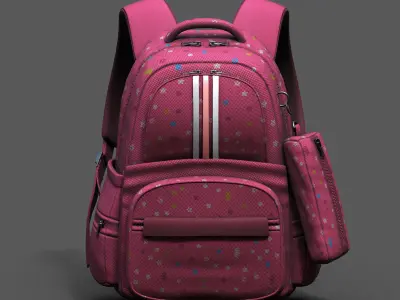 Backpack Camping Generic Color 3d model Generic  Low-poly 3D model