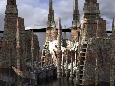 Covenant Holy towers Tall Kit bash 3D model