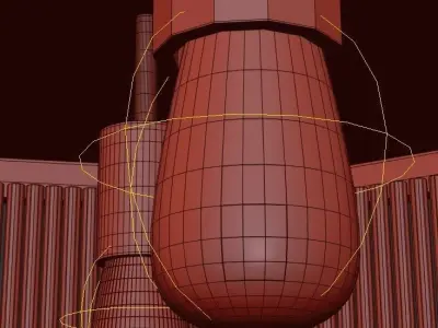 Bagatelle octagonal ceiling light fixture 3D model