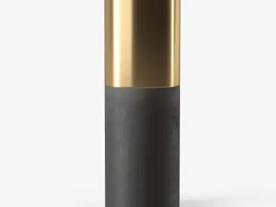 Polina Cement and Gold Industrial Table Lamp 3D model