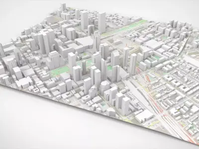 Cityscape Montreal Quebec Canada 3D model