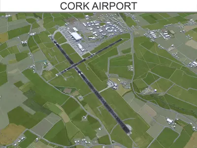 Cork Airport Low-poly 3D model