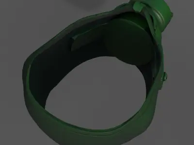 Gas mask respirator scifi futuristic 3d model  Low-poly 3D model 10