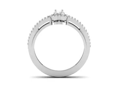 Diamond Ring For Women 3d Print Model 3D print model 14
