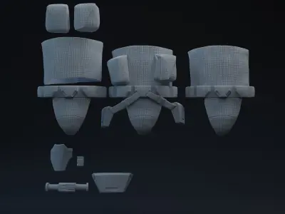 RotJ Scout Trooper One-Twelfth Scale Printable Kit 3D print model