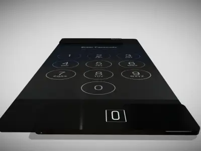 Sci-fi Clear Phone Low-poly 3D model