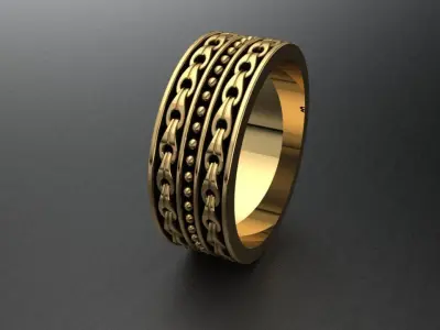 Class men ring Dubai Ring 3D print model