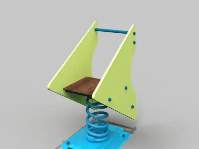 Spring Rider Low-poly 3D model