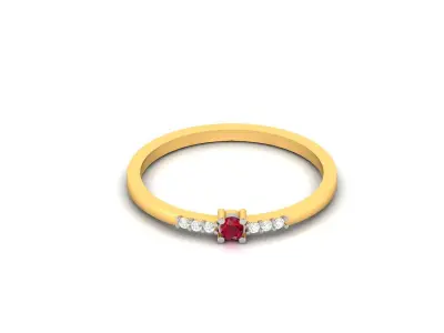 Diamond Ring For Women 3d Print Model 3D print model 35
