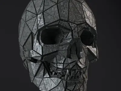 Sci-Fi Shapes - The Skull Low-poly 3D model