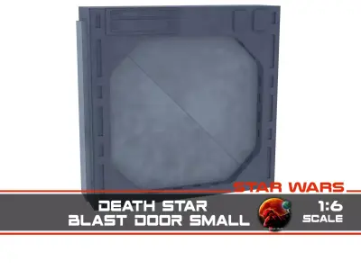 Death Star Blast Door small - 1-6 scale Hottoys  3D print model