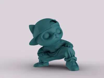 Street Style Kitty - Cool Decorative Figurine 3D print model