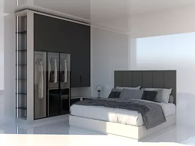 Shadow line Elegance Bed Set - Smart light 3D model