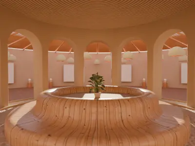 Art Gallery 06 - Metaverse - Baked Low-poly 3D model