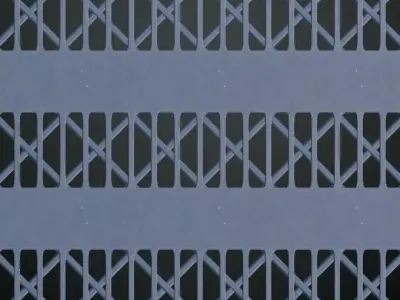 Perforated Blue Metal Walkway Grate Transparent PBR Seamless Texture