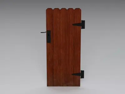 Fence Door Low-poly 3D model
