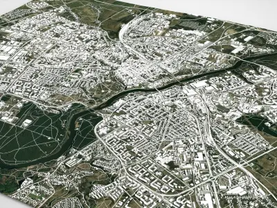 Cityscape Grodno Belarus 3D model